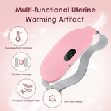 Electric Period Cramp Massager Vibrating Heating Belt for Menstrual Colic Relief Pain Waist Stomach Abdominal Warm Palace Belt