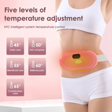 Electric Period Cramp Massager Vibrating Heating Belt for Menstrual Colic Relief Pain Waist Stomach Abdominal Warm Palace Belt