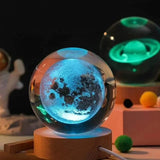 3d Crystal Moon Randomly Design Crystal Planet Globe 3d Laser Engraved Solar System Ball