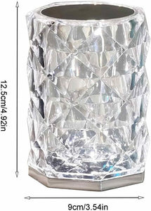 Crystal Lamp, Remote Control Bedside Table Lamp Size